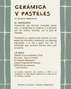 Cerámica y Pasteles en Estuario Repostería | 15 noviembre 2025