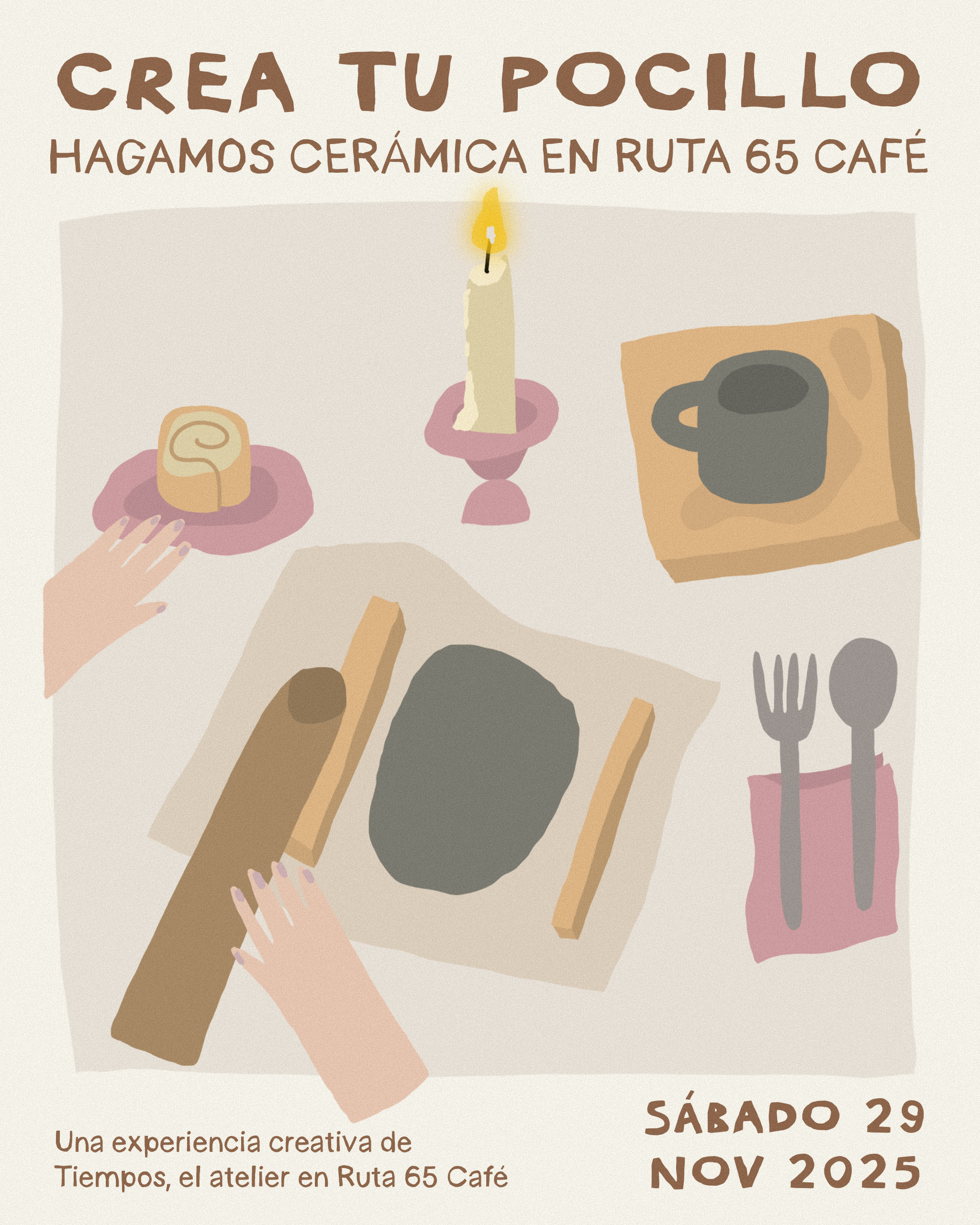 Crea tu pocillo en Ruta 65 café | 29 noviembre 2025